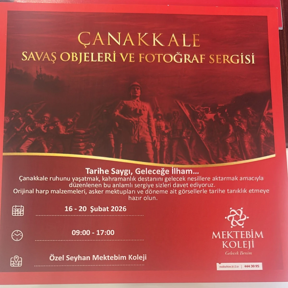 &Ccedil;anakkale savaş objeleri  Mektebim&rsquo;de sergilenecek