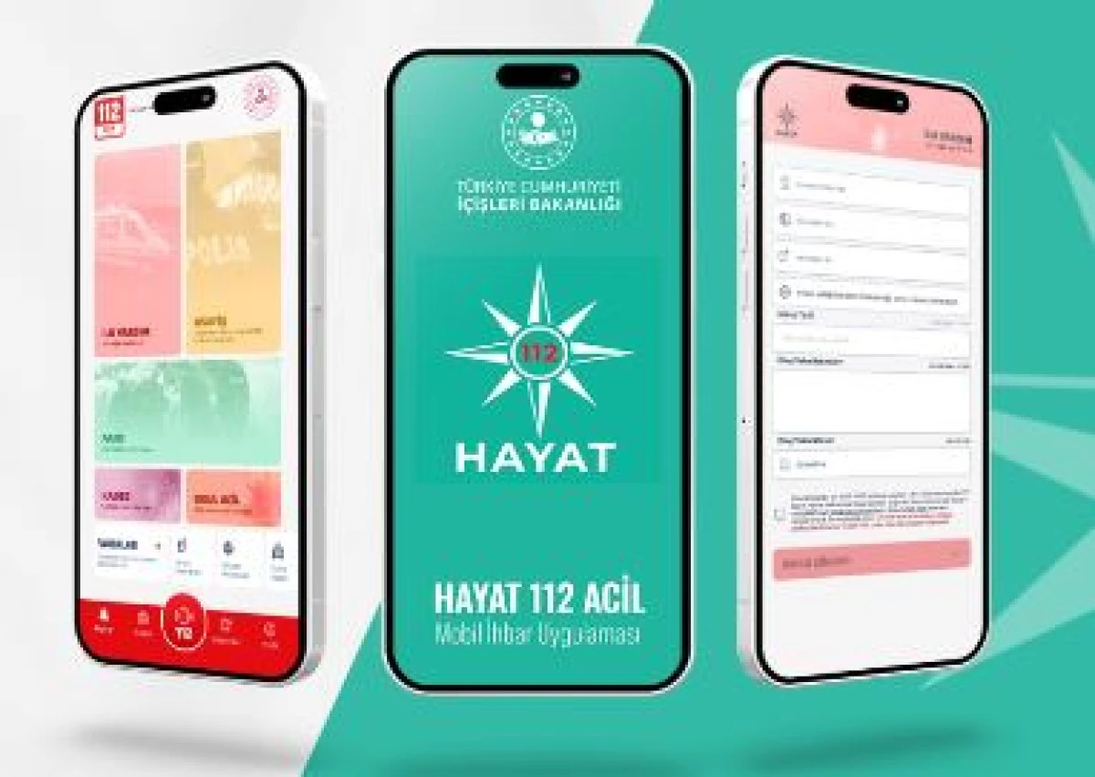 HAYAT 112 ACİL MOBİL UYGULAMA İLE TEK TUŞLA İHBAR D&Ouml;NEMİ BAŞLADI