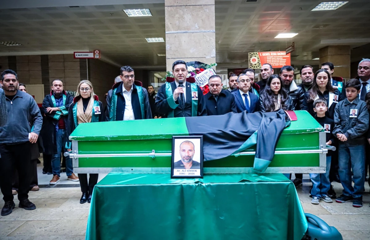 Meslektaşlarından Av.  Ali Şimşek&rsquo;e son g&ouml;rev