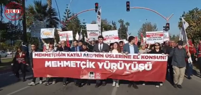 Adana'da TGB'liler İncirlik Üssü'ne yürüdü